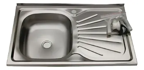 Lavaplatos Para Sobreponer 180x50 Cm 2 Bachas 2 Secadores