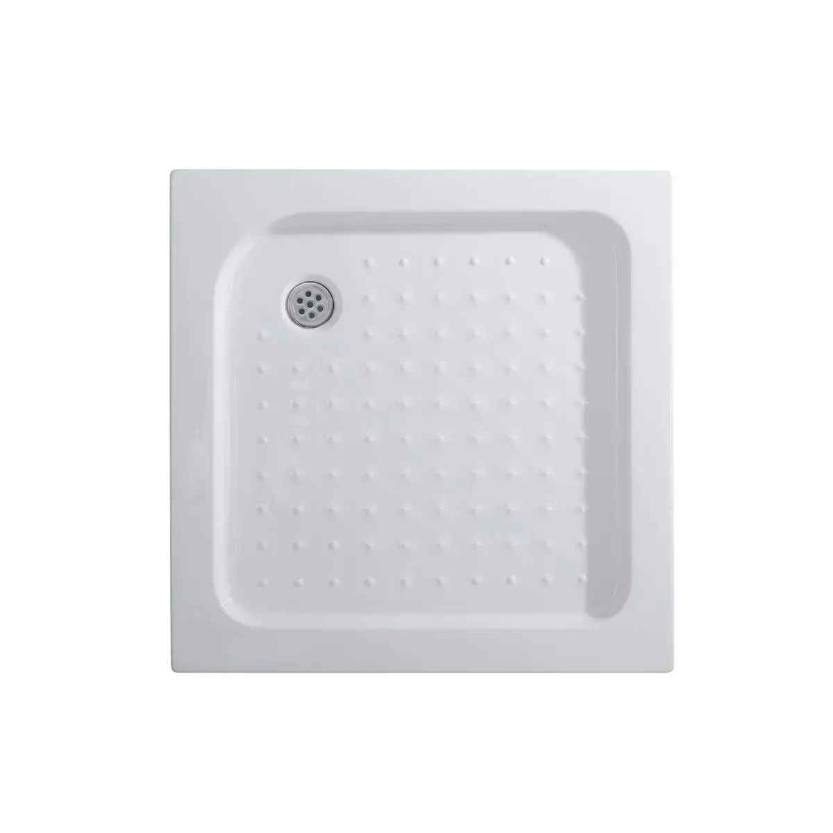 Receptor de Ducha Cuadrado Antideslizante Acrílico Blanco 90x90