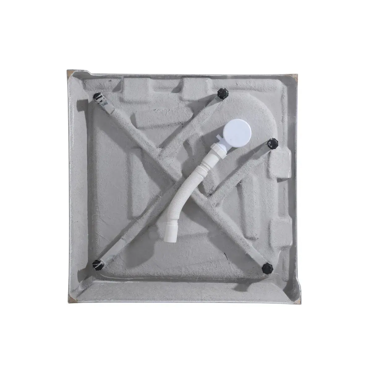 Receptor de Ducha Cuadrado Antideslizante Acrílico Blanco 90x90 - Image 4