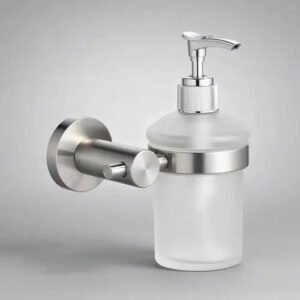 Jabonera Jabón Liquido Inox Acero Inoxidable Botella Vidrio Color Plateado
