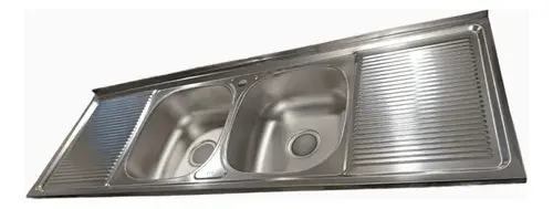 Lavaplatos Para Sobreponer 150x50x16 Cm 2 Bachas 2 Secadores - Image 8
