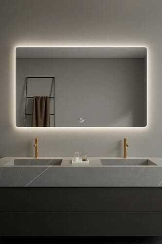 Espejo Rectangular Moderno 3 Luces Led Fría-calida Blanco
