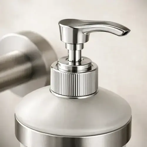 Jabonera Jabón Liquido Inox Acero Inoxidable Botella Vidrio Color Plateado - Image 3