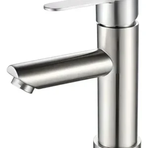 Llave Monomando Lavatorio Lavamanos Modern Plateado Cepillado