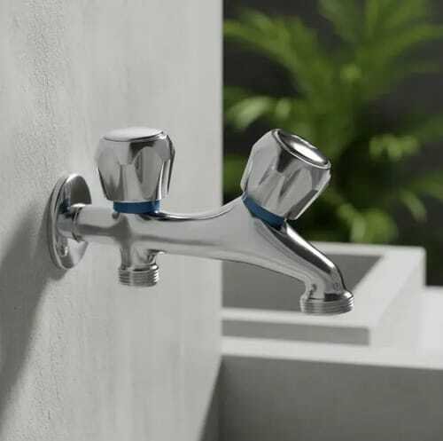 Llave Doble Para Lavadora Lavadero Jardin 2 Salidas De 3/4 Plateado Brillante - Image 5