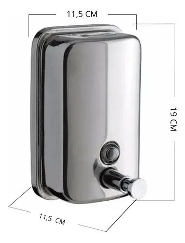 Dispensador Jabón Acero Inoxidable 800ml Baño Oficina Hogar Plateado - Image 2