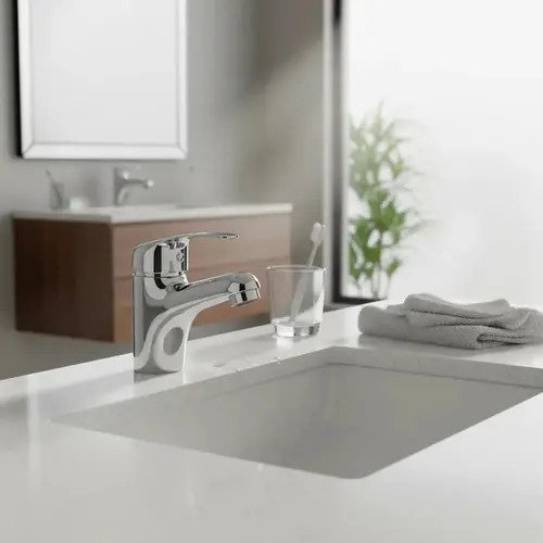 Grifería Baño Monocomando Llave Lavatorio Trade Cromado Acero Inoxidable Plateado - Image 3