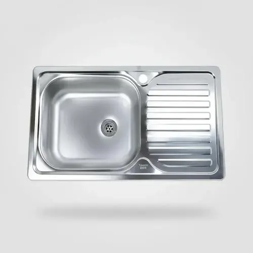 Lavaplatos Simple 80x44 Secador Derecho Acero Inoxidable Plateado - Image 5