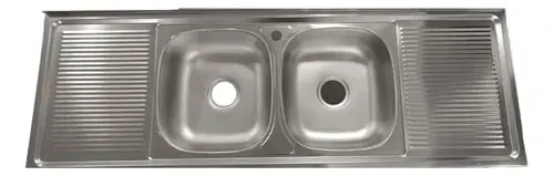 Lavaplatos Para Sobreponer 180x50 Cm 2 Bachas 2 Secadores - Image 6