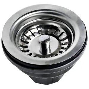 Desague Lavaplatos 3 1/2 O 11,4 Cm O 114 Mm Con Rebalse Color Plateado