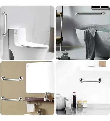 Barra De Seguridad Recta 30 Cm Ducha Baño Acero Inoxidable Plateado - Image 7