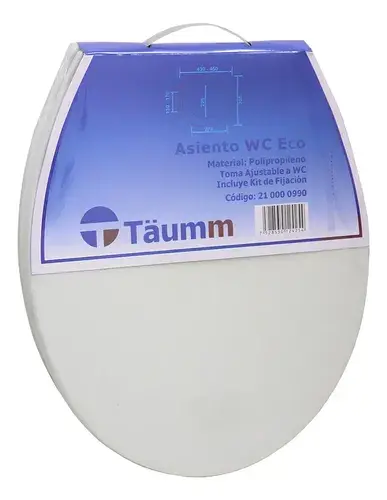 Asiento Con Tapa Wc Eco Ovalada Blanco Blanco