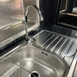 Lavaplatos 80x44 Acero Inox Llave Colomba + Canastillo Pack Plateado