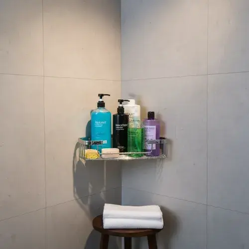 Organizador De Ducha Esquinero Triangular Baño Plateado - Image 4