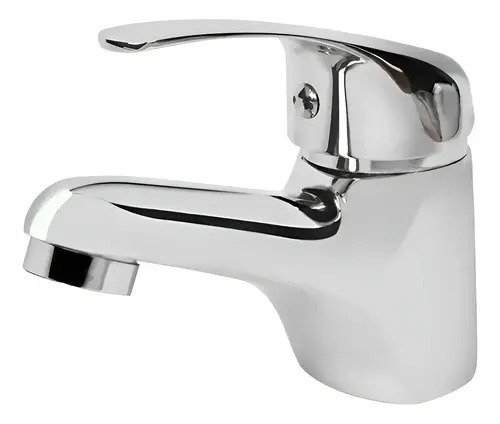 Grifería Baño Monocomando Llave Lavatorio Trade Cromado Acero Inoxidable Plateado