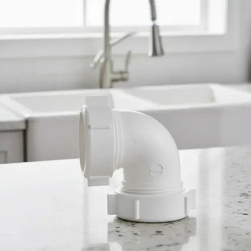 Sifón Codo 90 Plastico Blanco Para Desague Blanco - Image 2