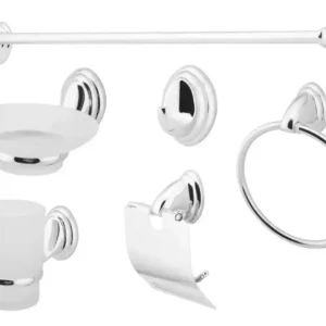 Set de Accesorios para Baño Colomba — 6 Piezas Plateado