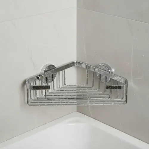 Organizador De Ducha Esquinero Triangular Baño Plateado - Image 2