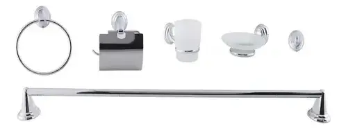 Set de Accesorios para Baño Colomba — 6 Piezas Plateado - Image 3