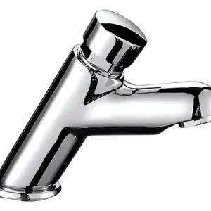 Llave Lavatorio Temporizada Punta Cuadrada Plateado