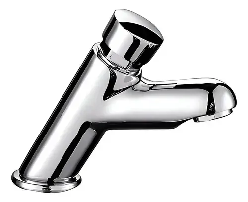 Llave Lavatorio Temporizada Punta Cuadrada Plateado
