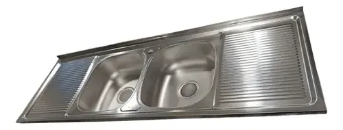 Lavaplatos Para Sobreponer 150x50x16 Cm 2 Bachas 2 Secadores - Image 7