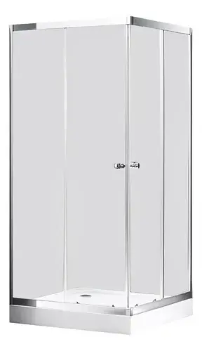 Shower Door 80x80x195 Cuadrado Transparente Vidrio Templado