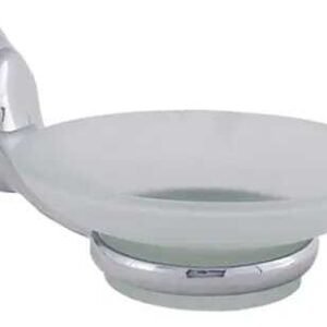 Jabonera Colomba Cromada Vidrio Empavonado Color Plateado
