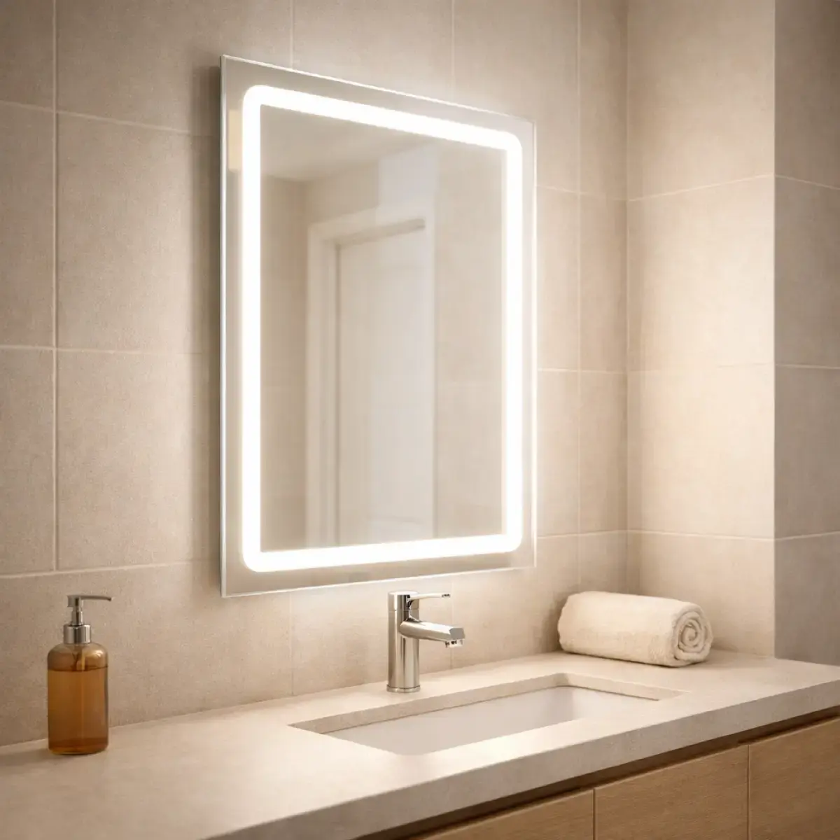 Espejo Rectangular 50 x 70 cm Con Luz Led - Image 2