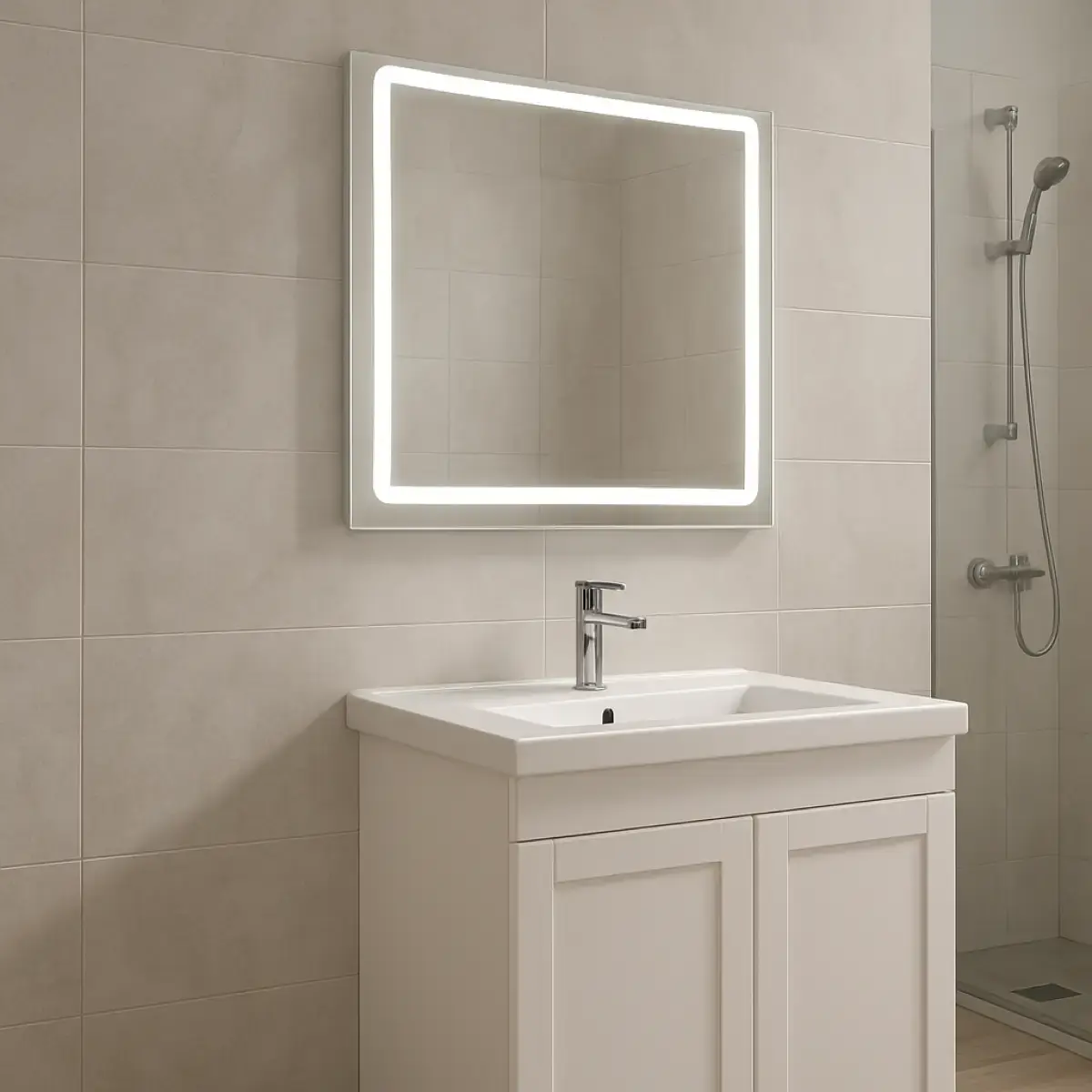 Espejo Rectangular 90 x 70 cm Con Luz Led - Image 2