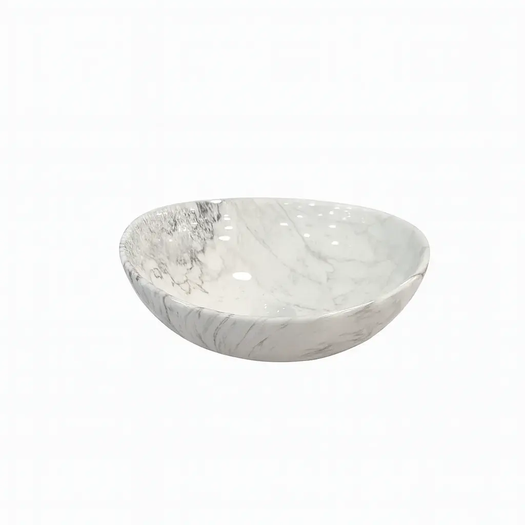 Lavamanos Blanco con Marmoleado Gris - Image 3