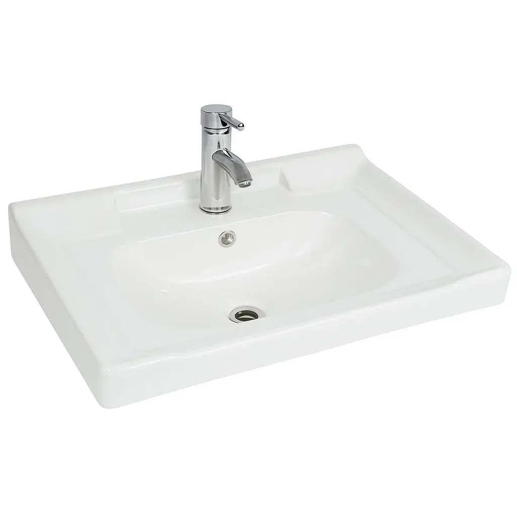 Lavamanos 60 cm, Rectangular de Sobreponer Trade + Llave Monomando – Cerámica Premium - Image 3