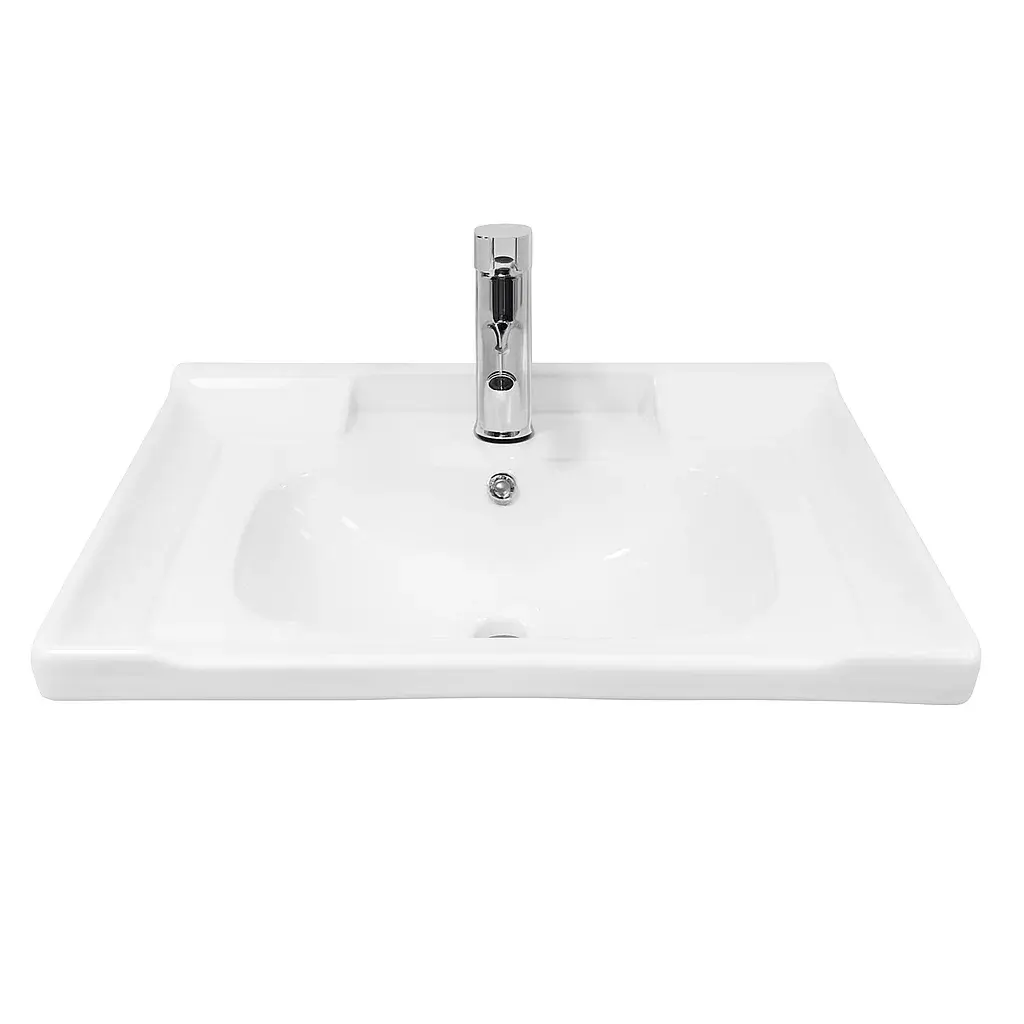 Lavamanos 60 cm, Rectangular de Sobreponer Trade + Llave Monomando – Cerámica Premium - Image 5