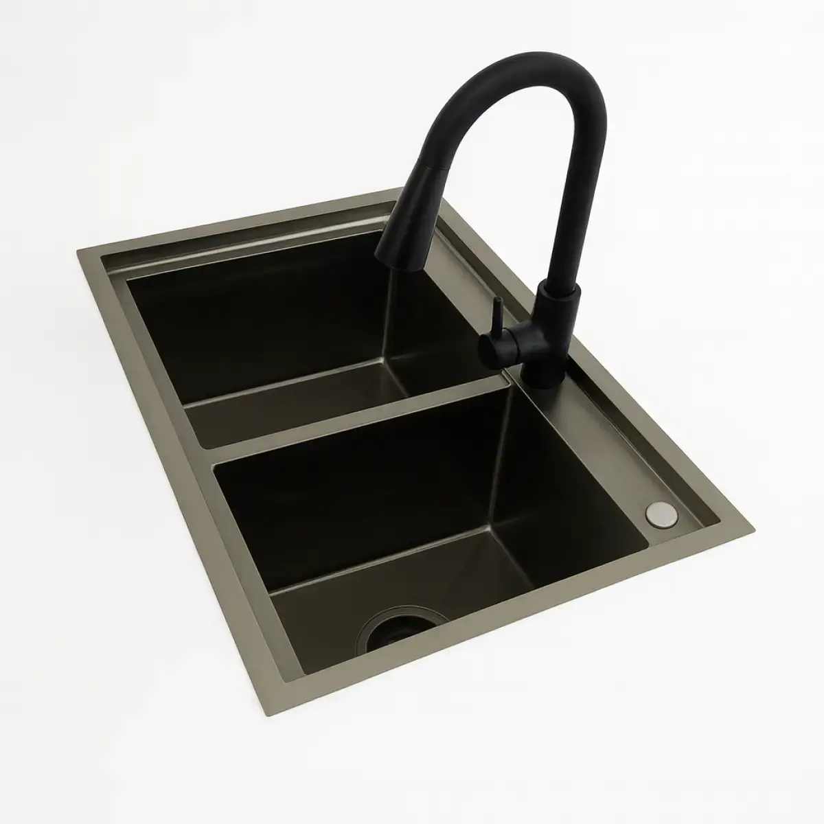 Lavaplatos Doble Cubeta + Llave Black | 78 × 43 cm - Image 2