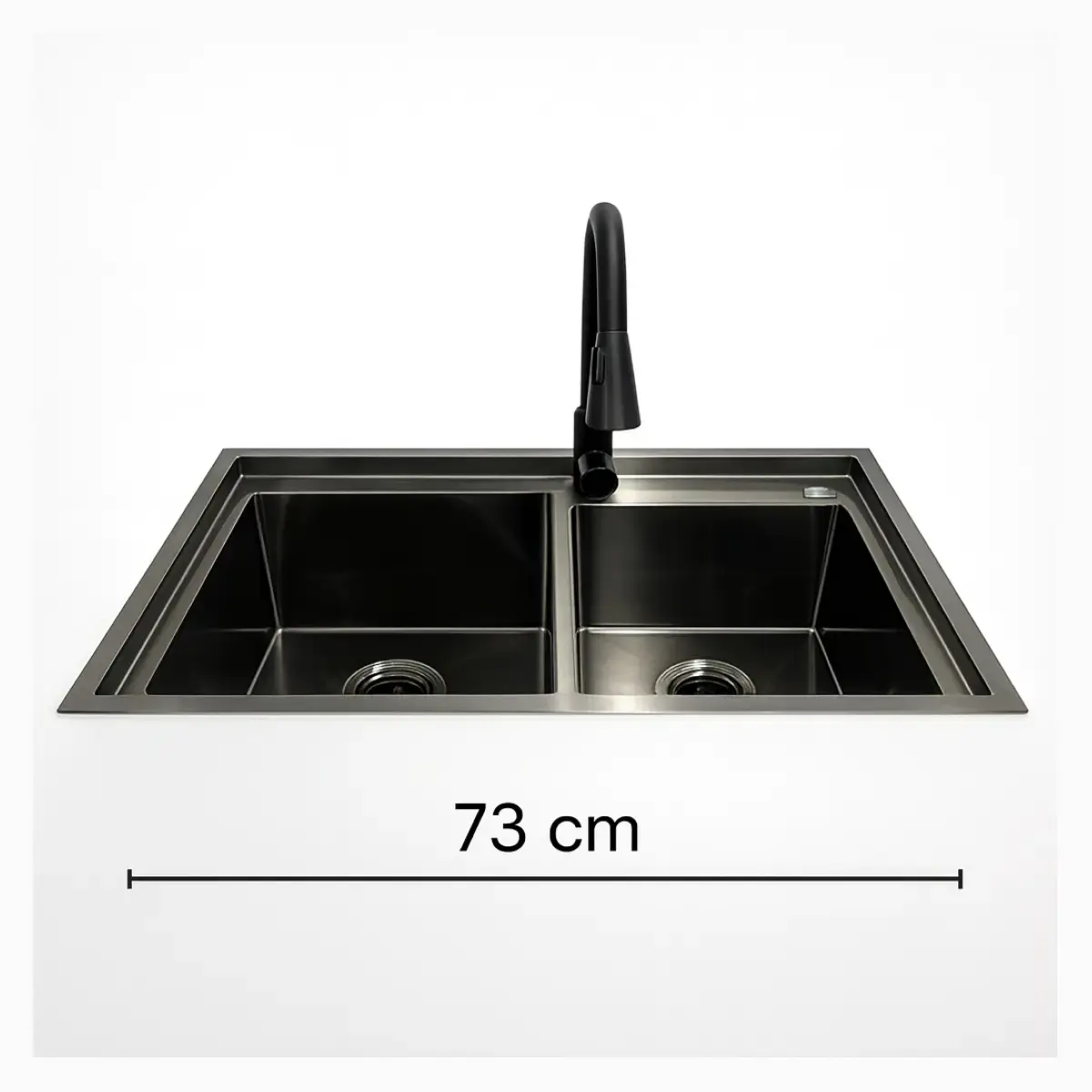 Lavaplatos Doble Cubeta + Llave Black | 78 × 43 cm - Image 5