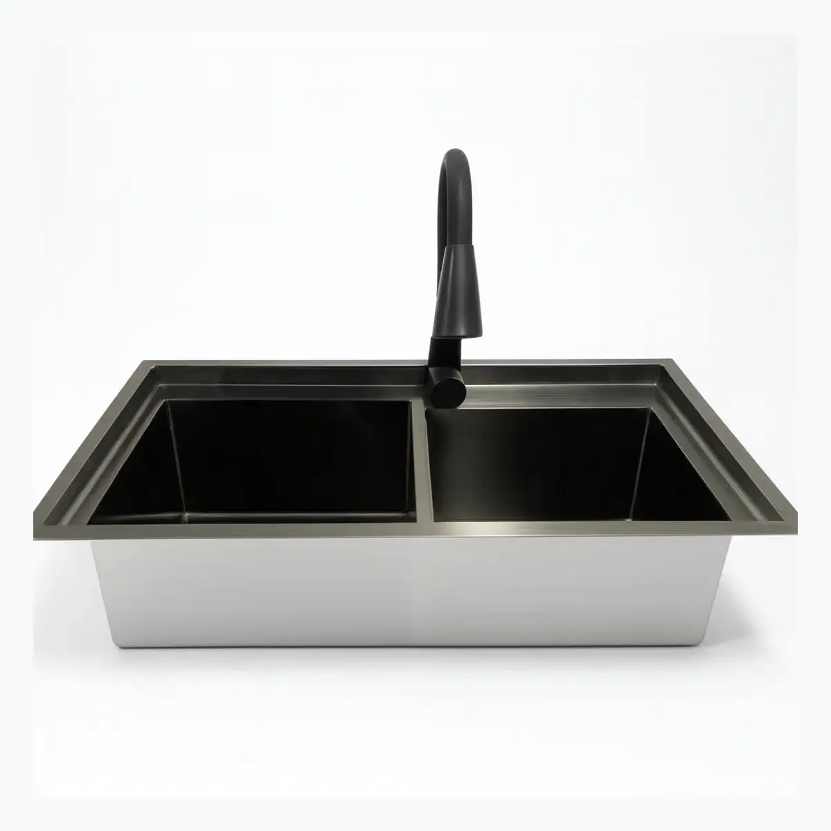 Lavaplatos Doble Cubeta + Llave Black | 78 × 43 cm - Image 7
