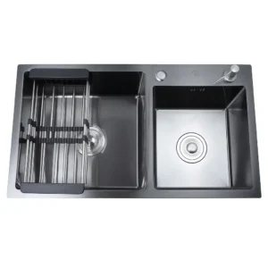 Lavaplatos Doble Empotrado Filipo 68 cm x 38 cm Black