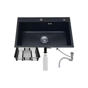 Lavaplatos Simple Empotrado Genaro 55 x 43 cm | Black | Genaro