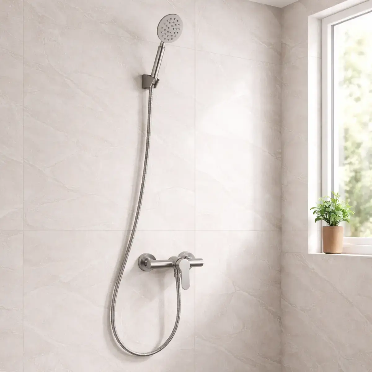 Llave Monomando De Ducha Modern Inoxidable - Image 2