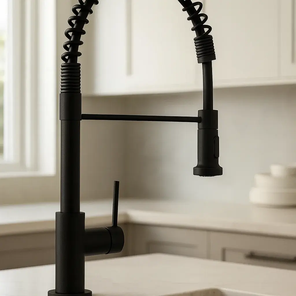 Llave Monomando Lavaplatos Flexible Profesional Negro - Image 4