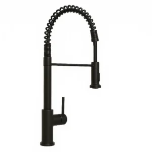 Llave Monomando Lavaplatos Flexible Profesional Negro