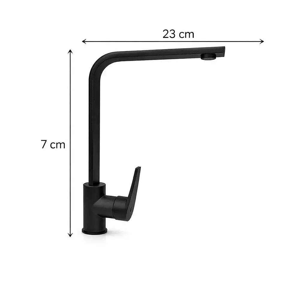Llave Monomando Lavaplatos Vertical Notte Negro - Image 5
