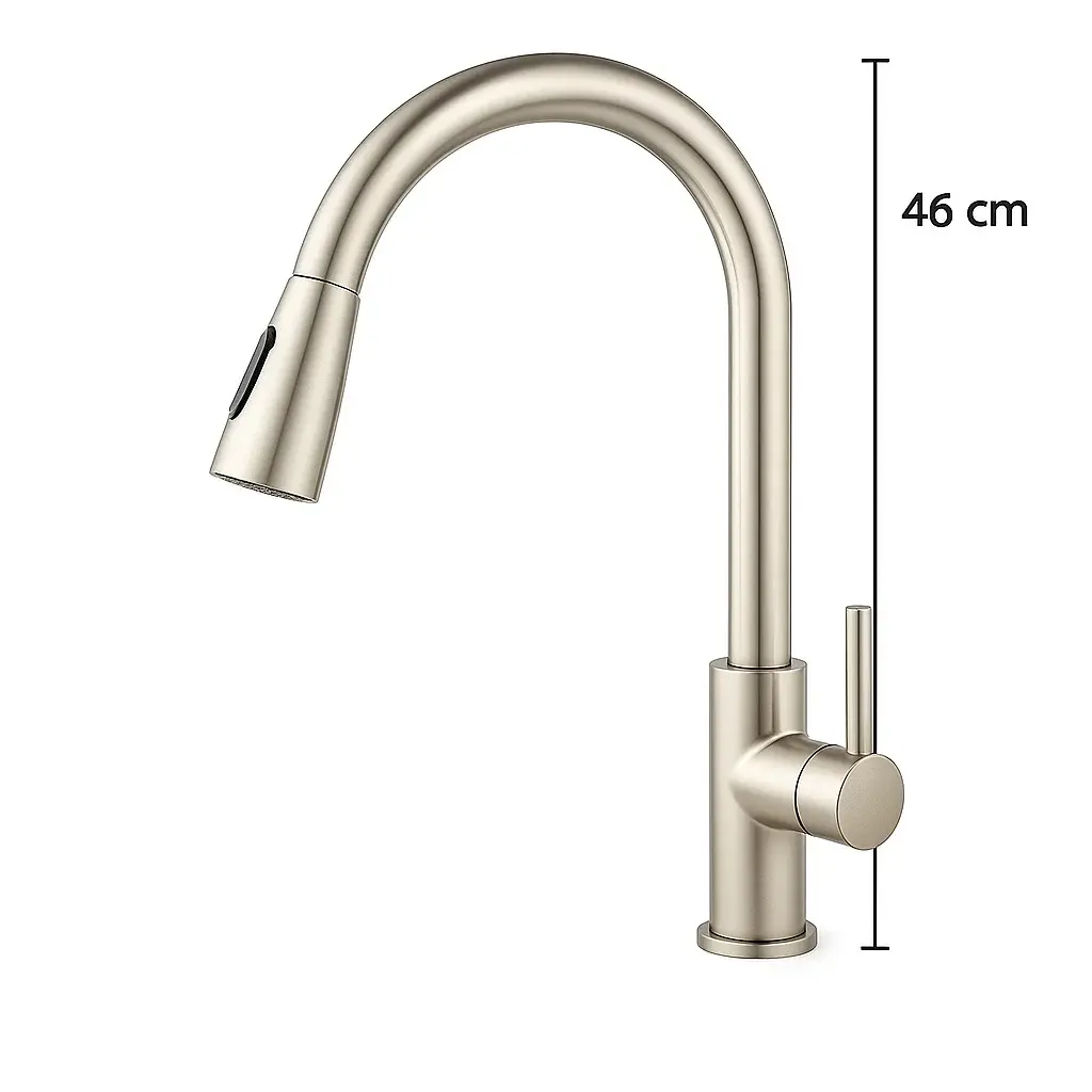 Llave Monomando Lavaplato Inoxidable Profesional Carezza Color Plateado - Image 7