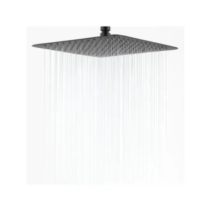 Plato Ducha Cuadrado Acero 20 cm Negro