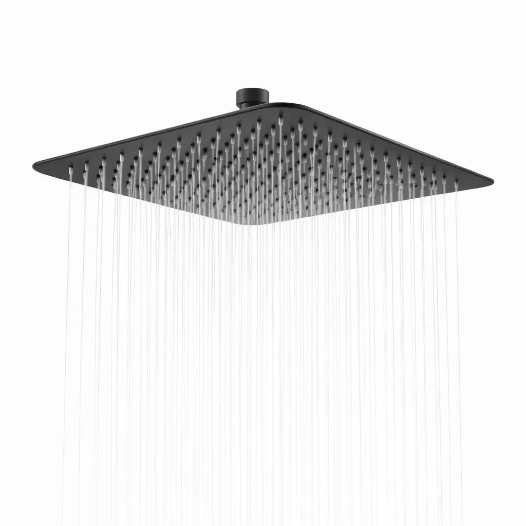 Plato Ducha Cuadrado Acero 25 cm Schwartz Negro