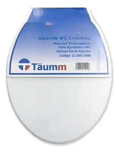 Asiento Y Tapa De Wc Blanca Colomba