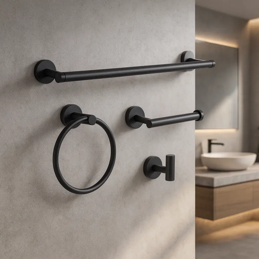 Set Accesorios Baño 4 Piezas Negro - Image 3