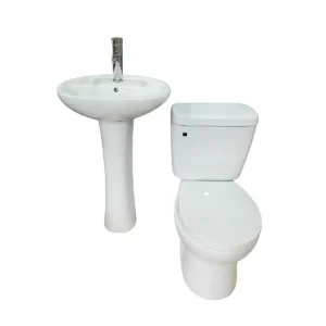 Set Sanitario Completo Trade – WC + Lavamanos con Pedestal